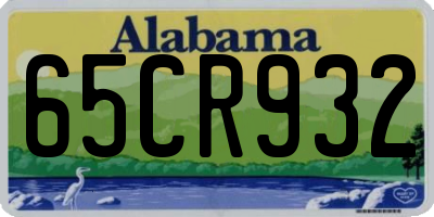 AL license plate 65CR932