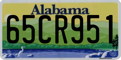 AL license plate 65CR951