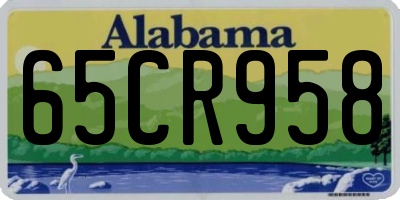 AL license plate 65CR958