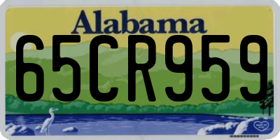 AL license plate 65CR959