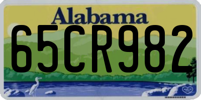 AL license plate 65CR982