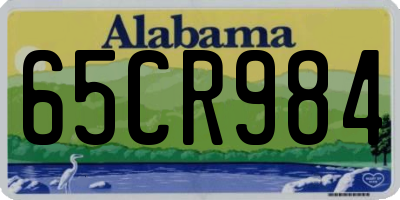 AL license plate 65CR984