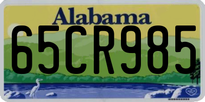 AL license plate 65CR985