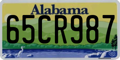 AL license plate 65CR987