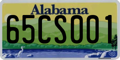 AL license plate 65CS001