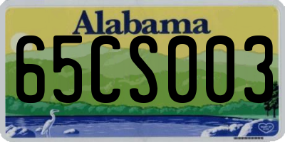 AL license plate 65CS003