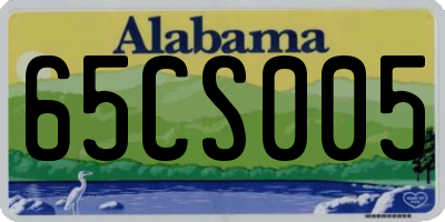 AL license plate 65CS005