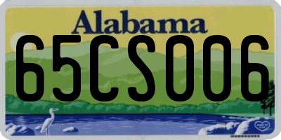 AL license plate 65CS006