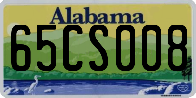 AL license plate 65CS008