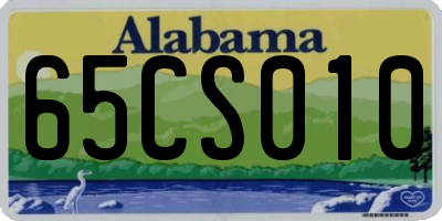 AL license plate 65CS010