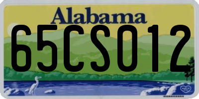 AL license plate 65CS012