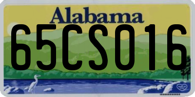 AL license plate 65CS016