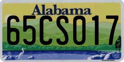 AL license plate 65CS017