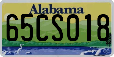 AL license plate 65CS018