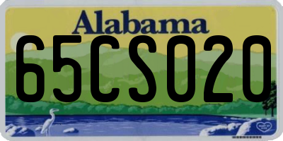 AL license plate 65CS020