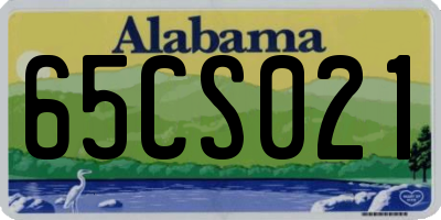 AL license plate 65CS021