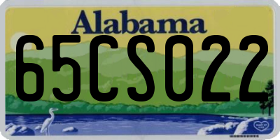 AL license plate 65CS022
