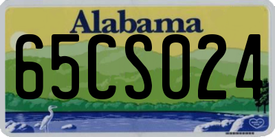 AL license plate 65CS024
