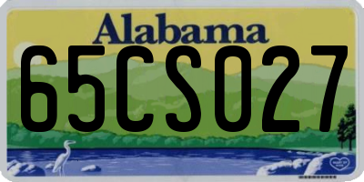 AL license plate 65CS027