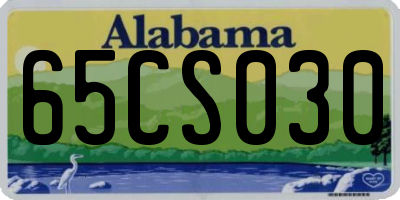 AL license plate 65CS030