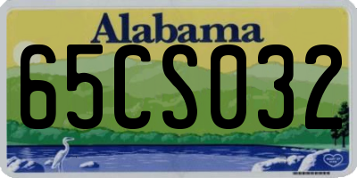 AL license plate 65CS032