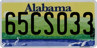 AL license plate 65CS033