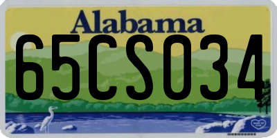 AL license plate 65CS034