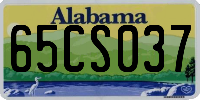 AL license plate 65CS037