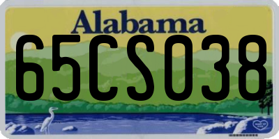 AL license plate 65CS038