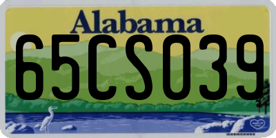 AL license plate 65CS039
