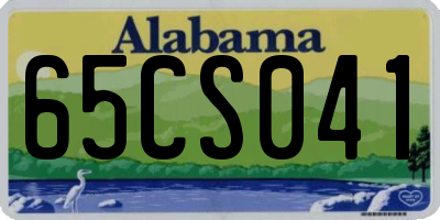 AL license plate 65CS041