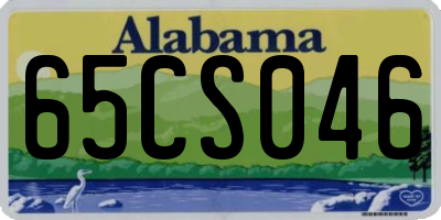 AL license plate 65CS046
