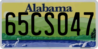 AL license plate 65CS047