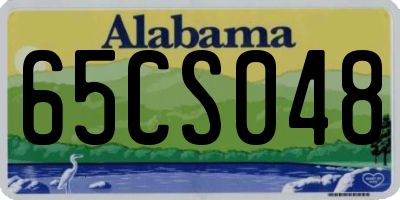 AL license plate 65CS048