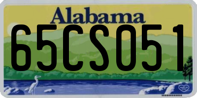 AL license plate 65CS051