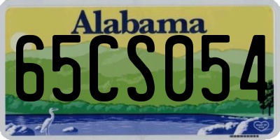 AL license plate 65CS054
