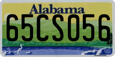 AL license plate 65CS056