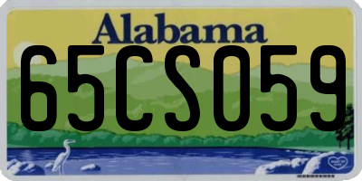 AL license plate 65CS059