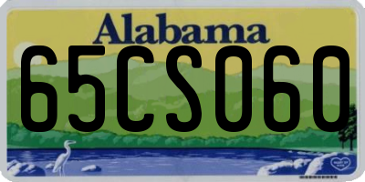 AL license plate 65CS060