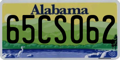 AL license plate 65CS062