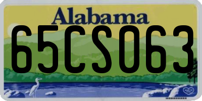 AL license plate 65CS063