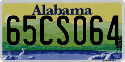 AL license plate 65CS064