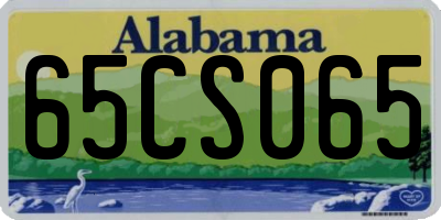 AL license plate 65CS065