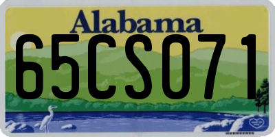 AL license plate 65CS071