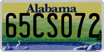 AL license plate 65CS072