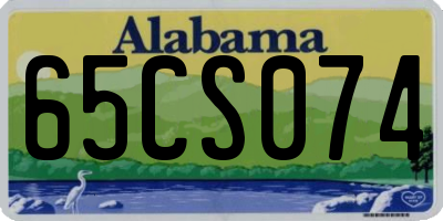 AL license plate 65CS074