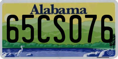 AL license plate 65CS076