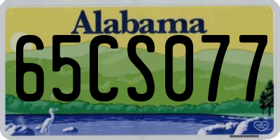 AL license plate 65CS077