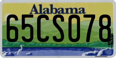 AL license plate 65CS078