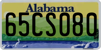 AL license plate 65CS080